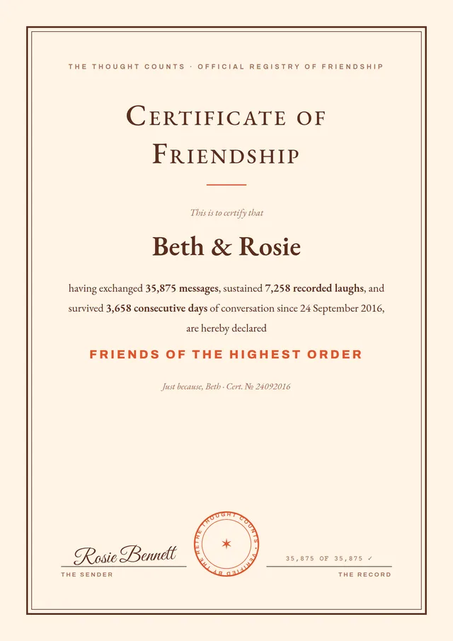 The certificate example