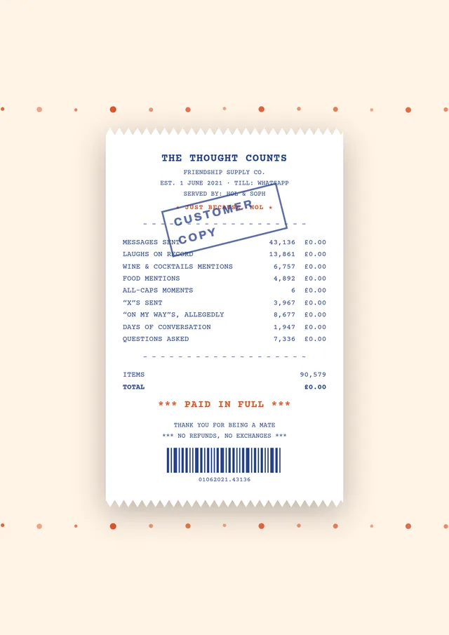 The receipt example